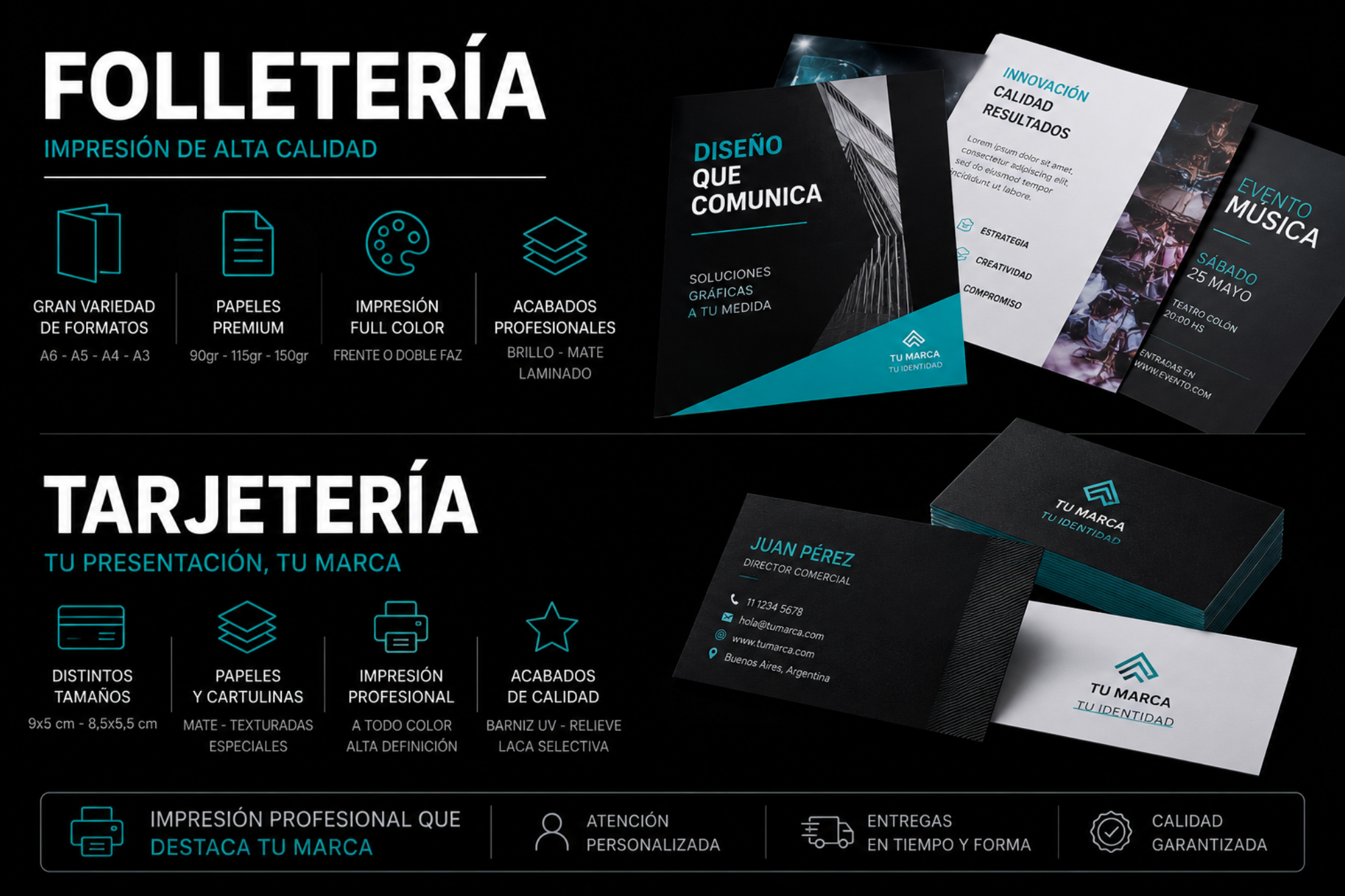Folletería y tarjetería